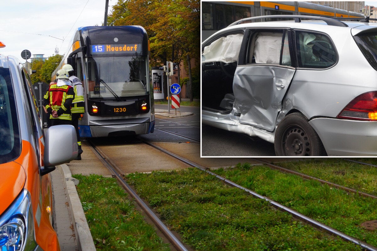 Heftiger Stra Enbahn Unfall In Leipzig Sperrung Im Zentrum