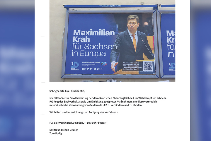 Dresden Rathaus lässt Plakate abhängen AfD Kandidat erstattet