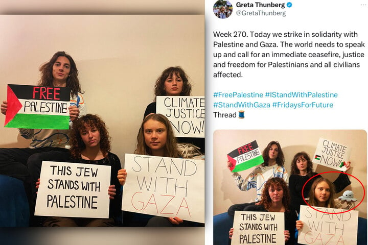 Antisemitisches Symbol Greta Thunberg L Scht Pro Pal Stina Post