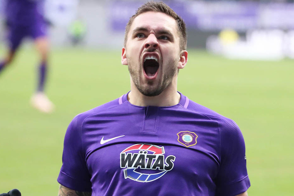 Pascal Testroet, bester Torjäger des FC Erzgebirge.