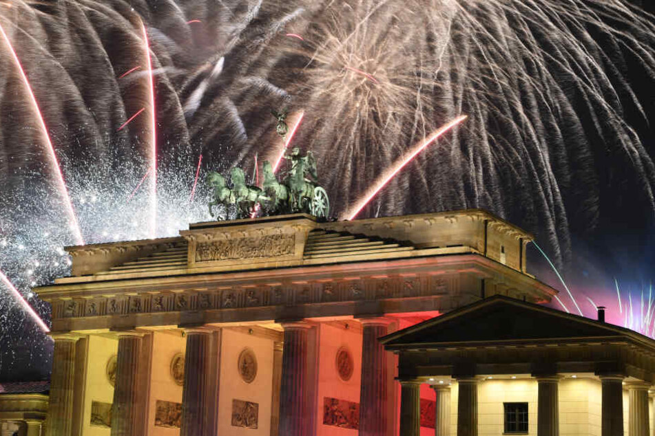 Am Brandenburger Tor wird jedes Jahr die größte Silvester-Party Deutschlands gefeiert.