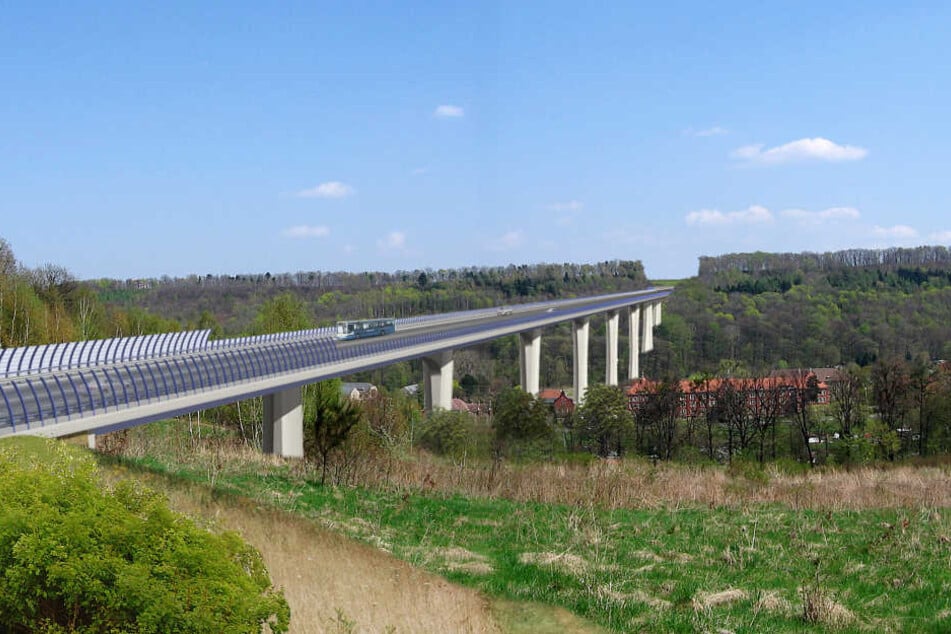 So soll die Gottleubatalbrücke durch das Tal führen.