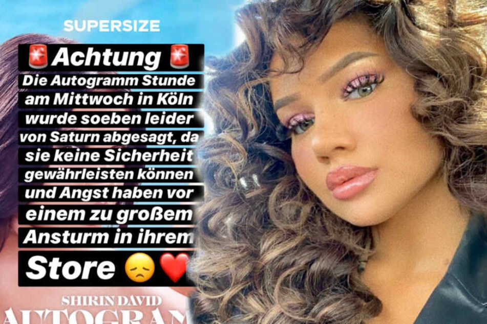 Shirin David muss ihre Autogrammstunde in Köln absagen. (Bildmontage)