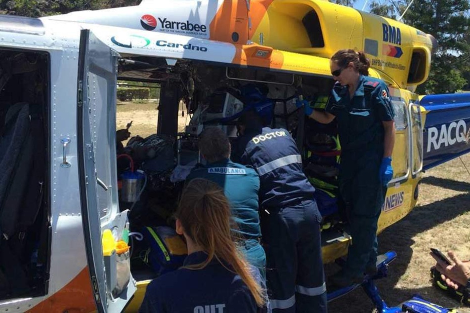Der Mann der Verunglückten wurde mit einem Rettungshubschrauber geborgen (Symbolbild).