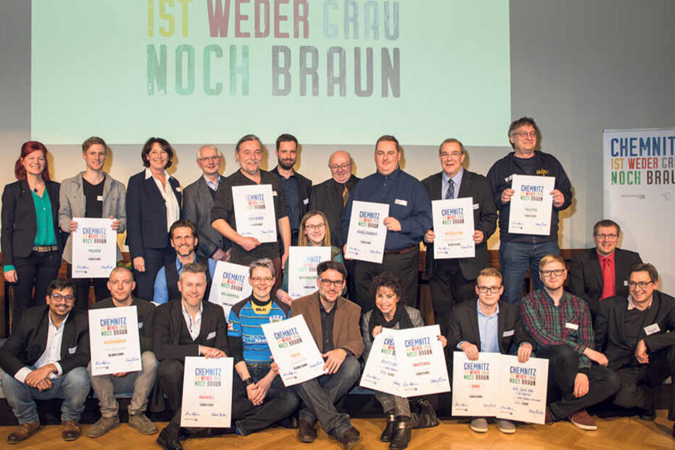 Wettbewerb im Rahmen der Initiative "Chemnitz ist weder grau noch braun": Diese Glückspilze erhielten Projektförderungen.