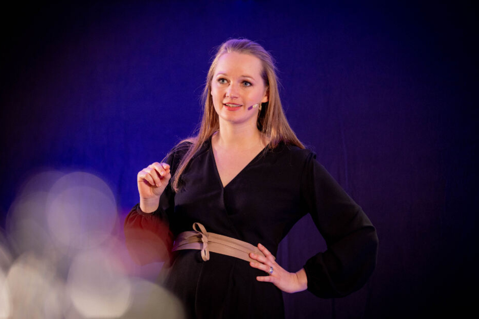Sarah Braun während ihrer Rede.