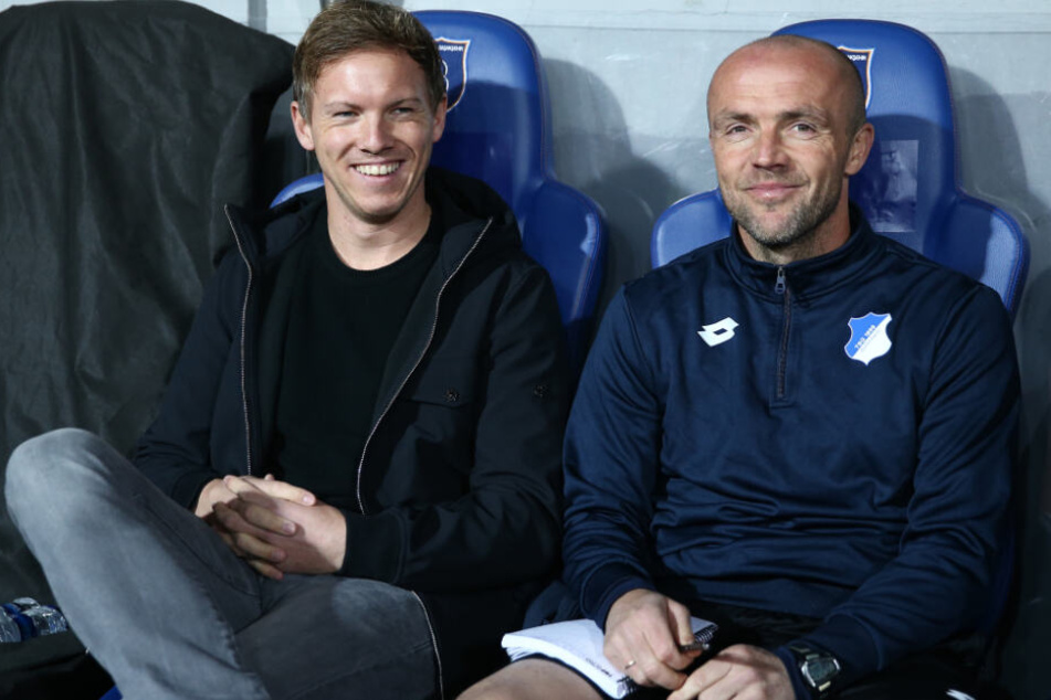 Arbeiteten zwischen 2015 bis 2018 gemeinsam bei der TSG: Alfred Schreuder (r.) als Co-Trainer von Cheftrainer Julian Nagelsmann.