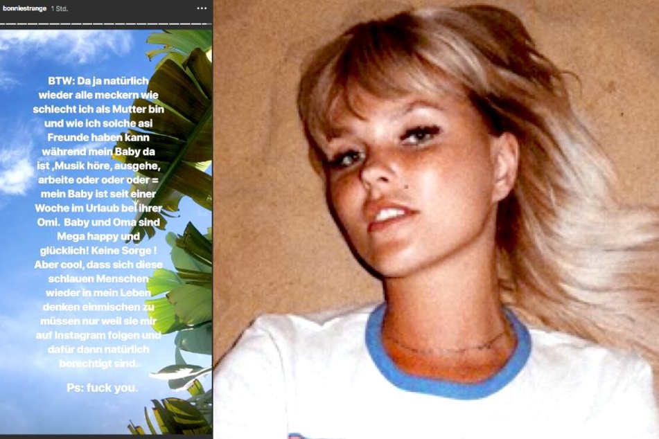 Auf Instagram wehrt sich Bonnie Strange (32) gegen ihre Hater.