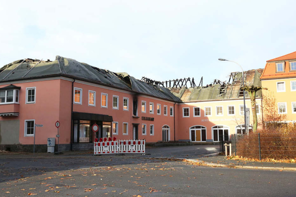 Bei dem Brand wurde der Dachstuhl des Gebäudes vollständig zerstört.