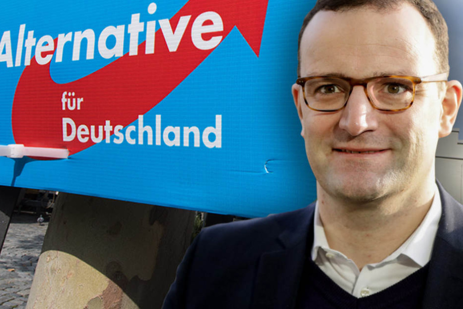 CDU-Minister Jens Spahn (37) will die "AfD überflüssig machen". (Bildmontage)