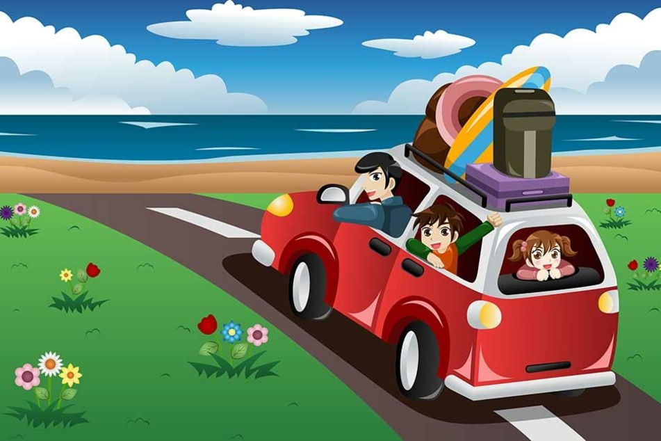 Hurra! Wir fahren in den Urlaub.