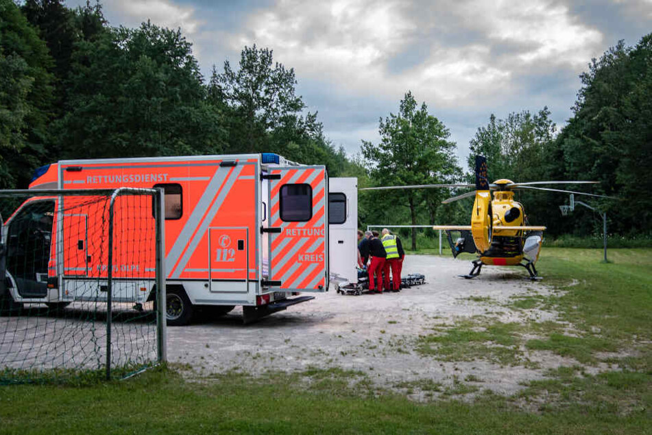 Auch ein Rettungshubschrauber war vor Ort (Symbolbild).