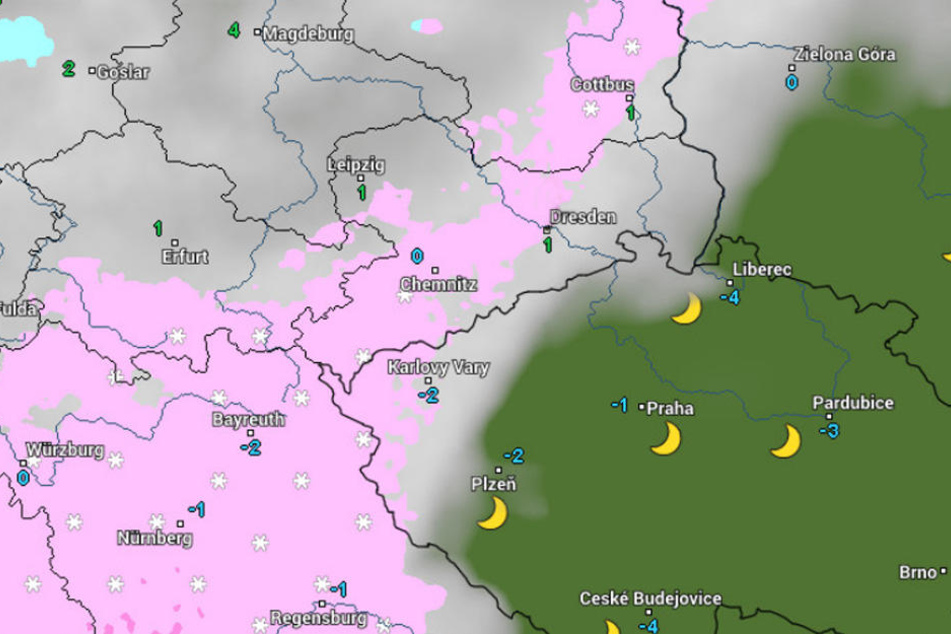 In Sachsen wird kräftiger Schneefall erwartet.