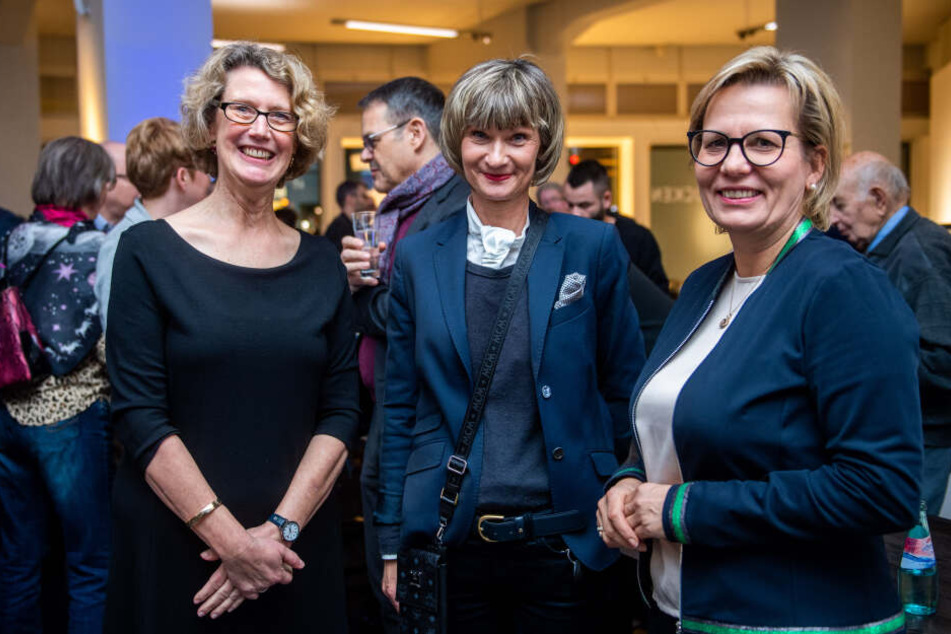 Museumsdirektorin Sabine Wolfram (59, l.) nahm Barbara Klepsch (54, CDU, r.) in Empfang. Auch Oberbürgermeisterin Barbara Ludwig (57, SPD) kam zu der Veranstaltung.