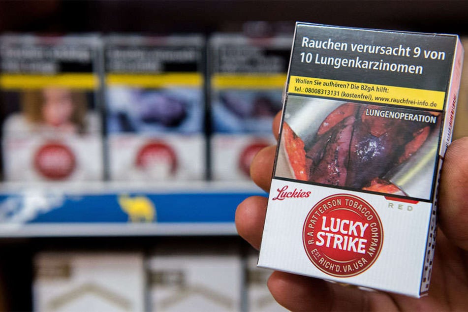 Auf den Zigarettenschachteln sind solche Schock-Fotos aufgedruckt.