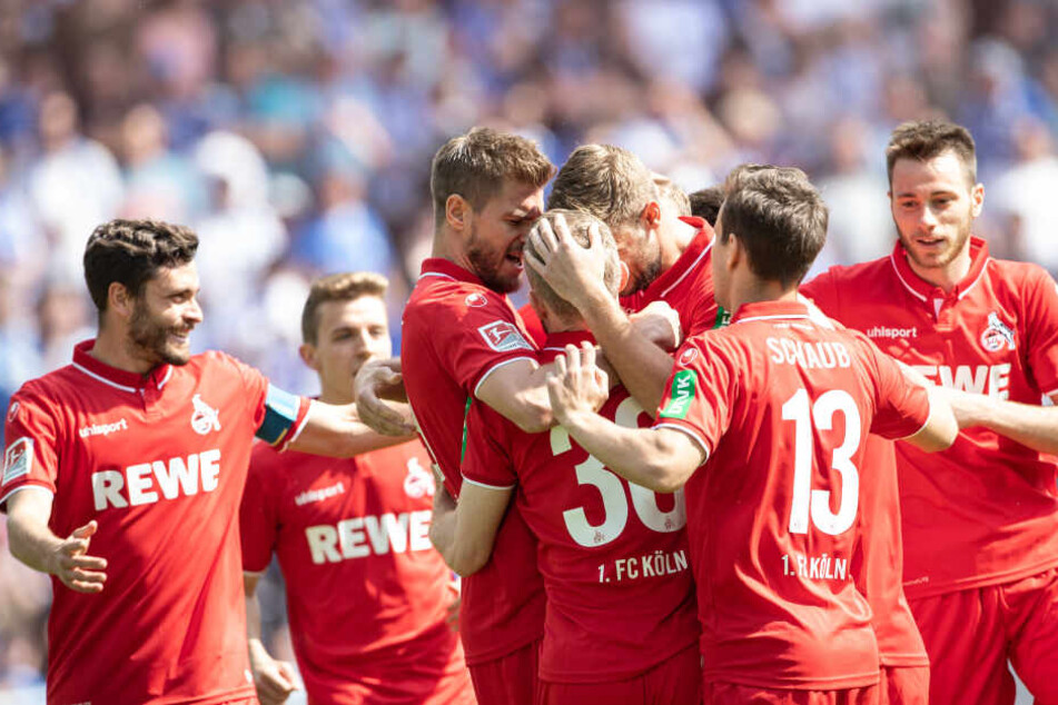 Früher Jubel: Bereits in der dritten Minute gelang Simon Terodde die Kölner Führung.