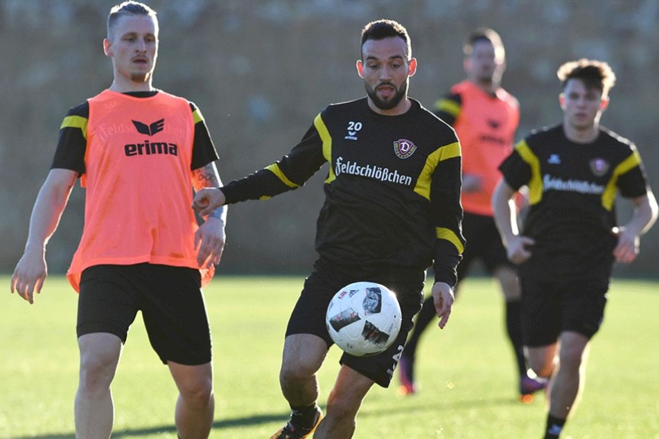 Fabian Müller (Mi.) war in der Hinrunde unverzichtbar für Dynamo.