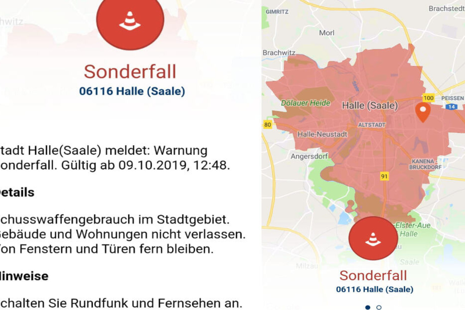 Die Warn- und Informations-App Katwarn warnt die Bürger von Halle.