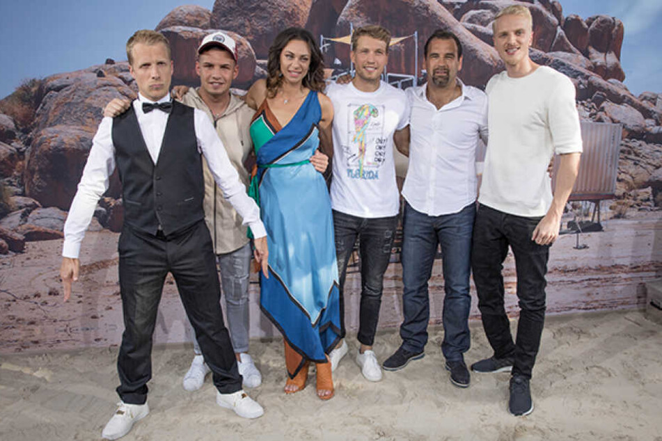 In der neuen Pro-Sieben-Show "Global Gladiators" geraten Oliver Pocher (39, l.) und Lilly Becker (40, m.) mal wieder aneinander.