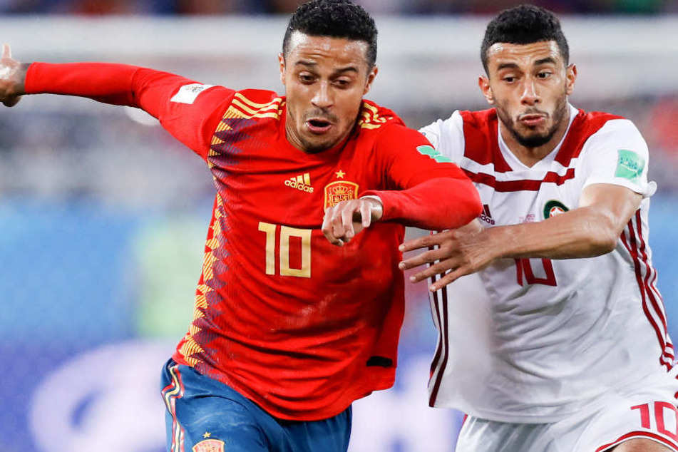 Bei der Fußball-WM in Russland kämpft Thiago (l.) mit Spanien um den Titel.