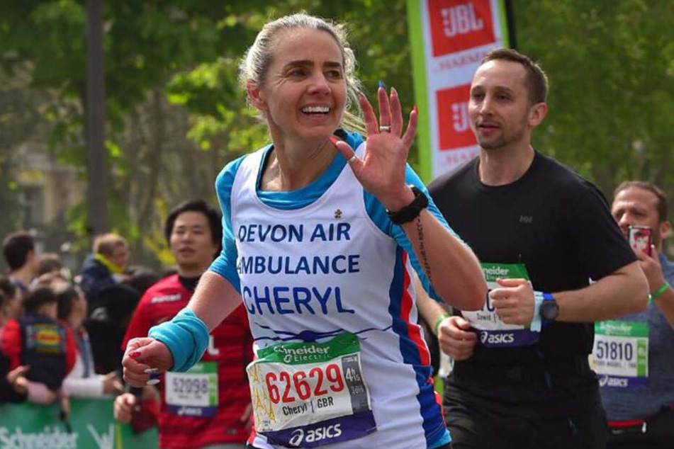 Cheryl Hoare (47) zog den Halbmarathon knallhart durch (Bild eines anderen Marathons).