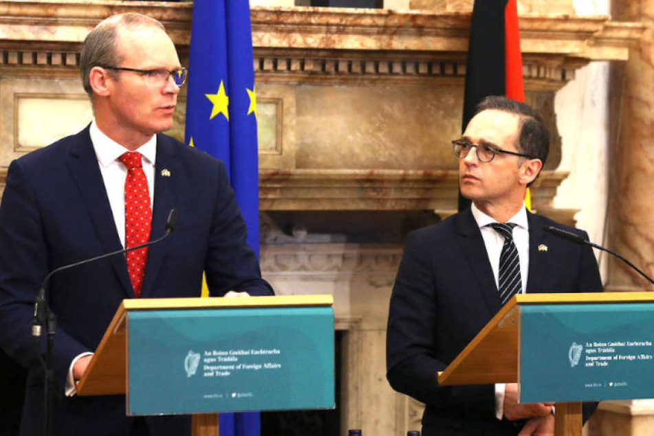Außenminister Heiko Maas (51, SPD) mit seinem irischen Amtskollegen Simon Coveney (45) in Dublin.