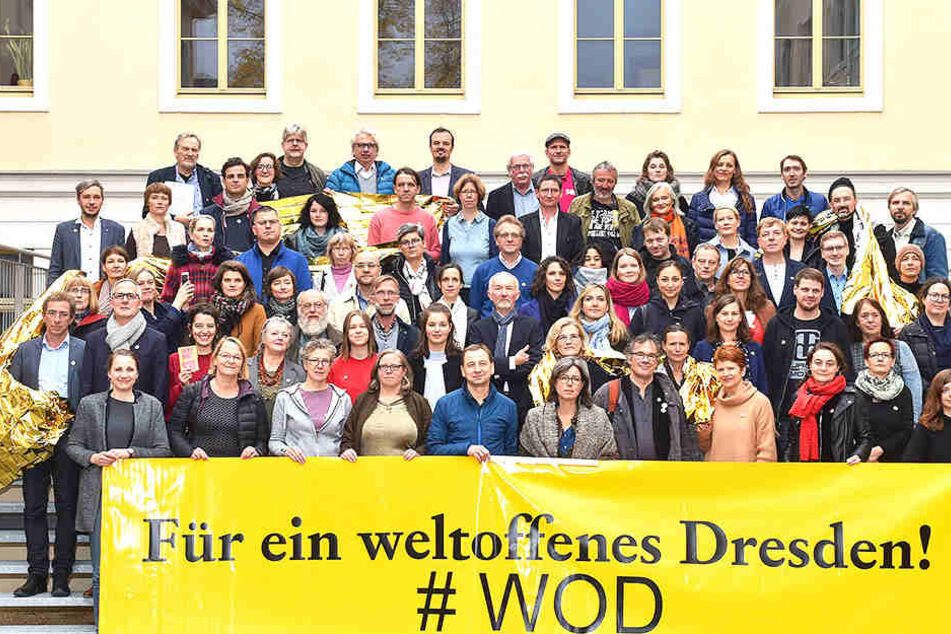 "Für ein weltoffenes Dresden" - das findet der Turm-Autor nicht so toll.