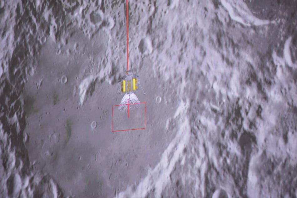 Die Aufnahme zeigt die Landung der chinesischen Sonde auf dem Mond.