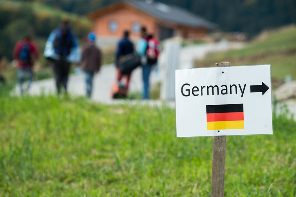 Julbach in Österreich: Flüchtlinge aus Syrien, nahe der deutschen Grenze.