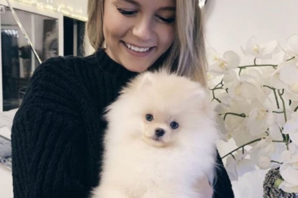 Dieser weiße Hund hat das Herz von YouTube-Star Dagi Bee (24) im Sturm erobert.
