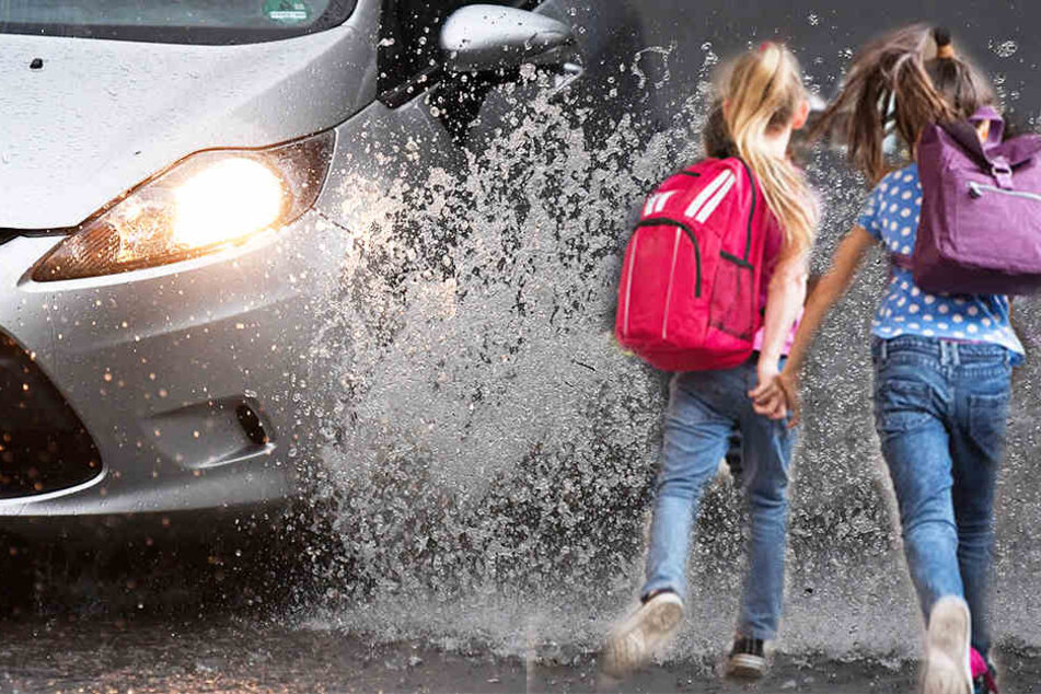 Ein Mann sprach bei Regenwetter eine 10-Jährige an. Alles ist jedoch halb so wild.