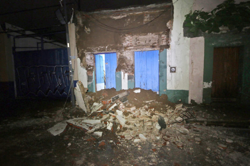 Eingestürzte Mauern in der Stadt Oaxaca.