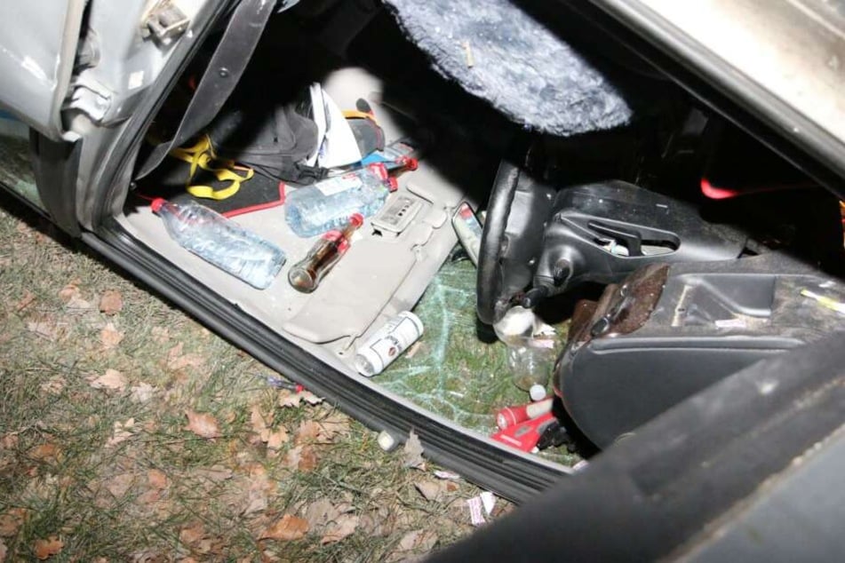 Der verunfallte Ford Mondeo.
