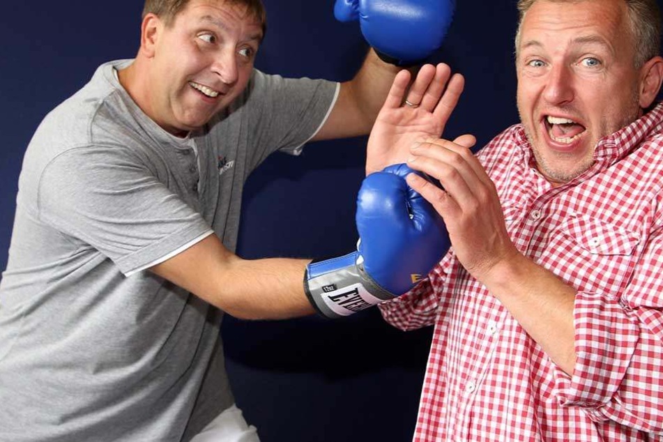 Thomas Böttcher (51, l.) und Uwe Fischer (48) blödeln zusammen - das gehört
der Vergangenheit an.