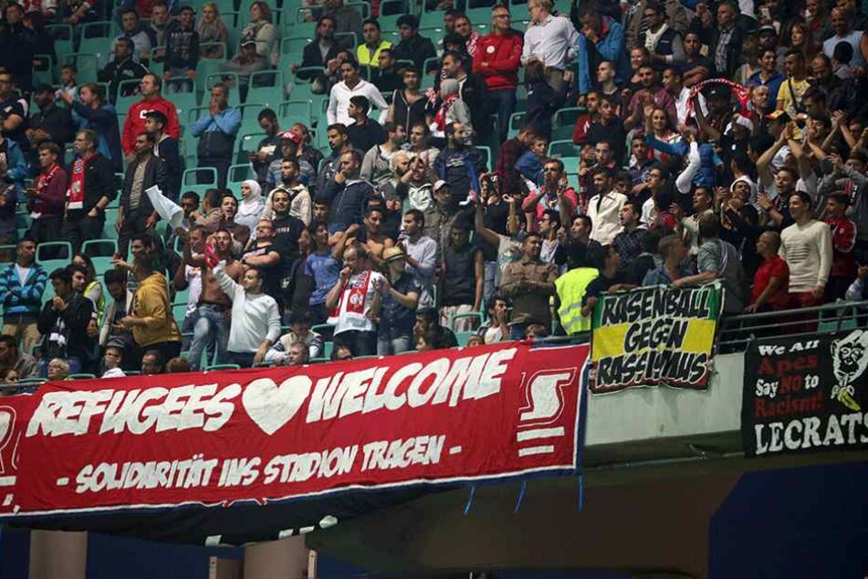 Fans von RB Leipzig zeigen auch im Stadion politische Haltung.