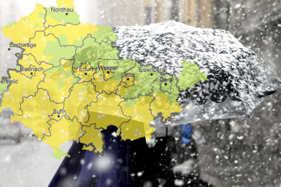 Laut Deutschem Wetterdienst sind bis zu fünf Zentimeter Schnee im Thüringer Wald drin.