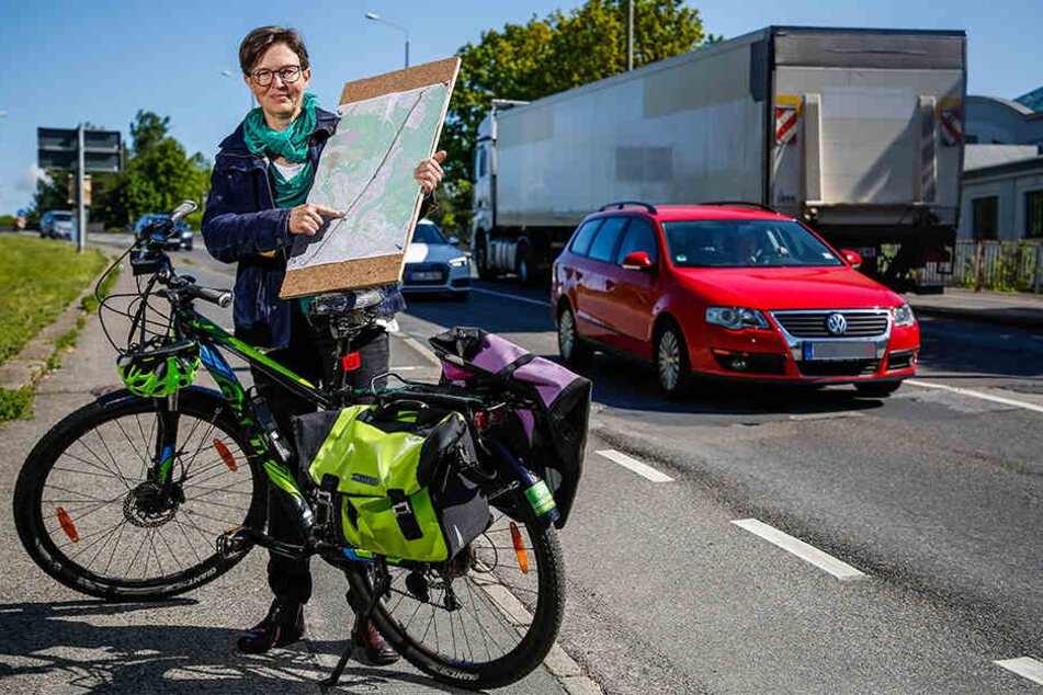 Stadträtin Ulrike Caspary (51, Grüne) kämpft für einen Radschnellweg zwischen Klotzsche und der Neustadt.