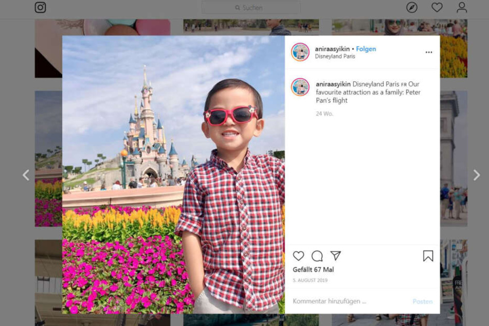 So zeigen seine Eltern Muhammad Haryz auf Instagram.
