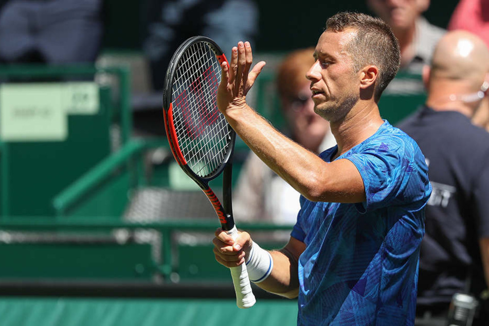 Philipp Kohlschreiber nach seinem Sieg gegen J. Sousa aus Portugal.