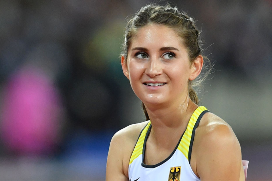 Gesa Felicitas Krause bei der IAAF Weltmeisterschaft am 11. August 2017 im Olympiastadion in London.