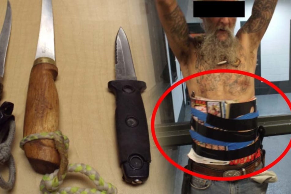 Donald G. (49) bastelte sich einen Bauchschutz aus Pornoheften.