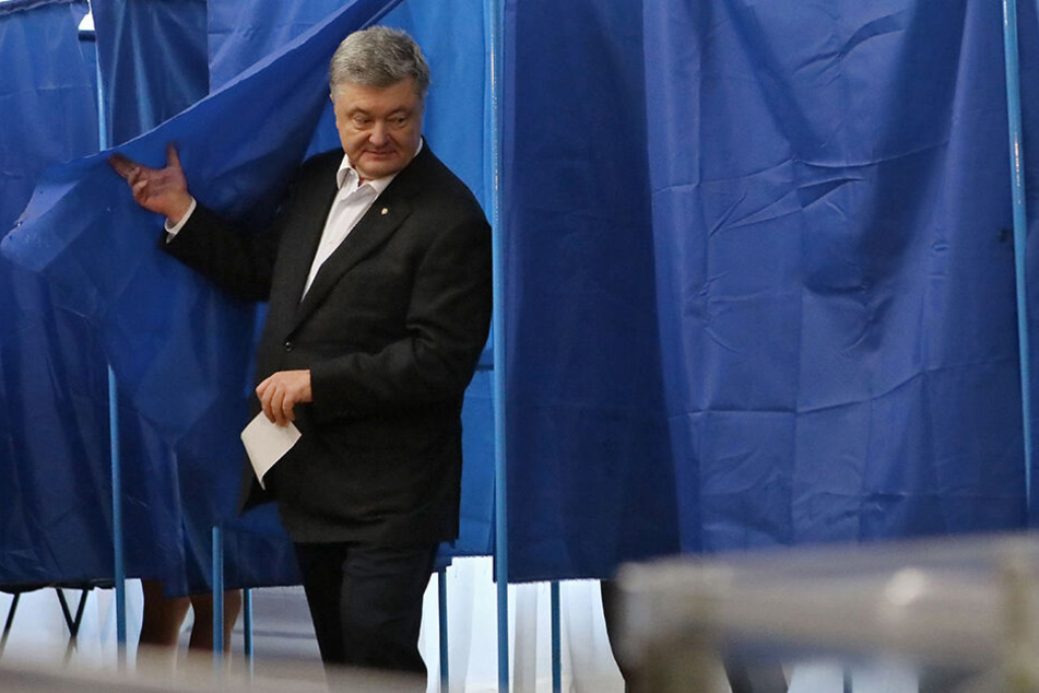 Petro Poroschenko, bislang der Präsident der Ukraine, am Wahltag.
