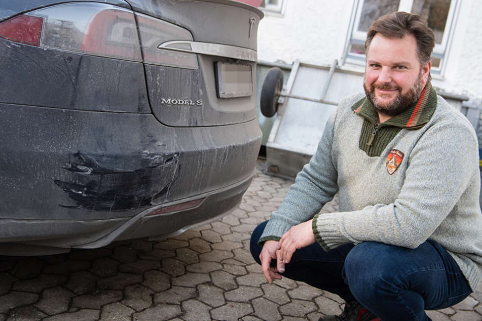 Manfred Kick (41) stoppte mit seinem Wagen einen Fahrer, der sein Auto nicht mehr unter Kontrolle hatte.