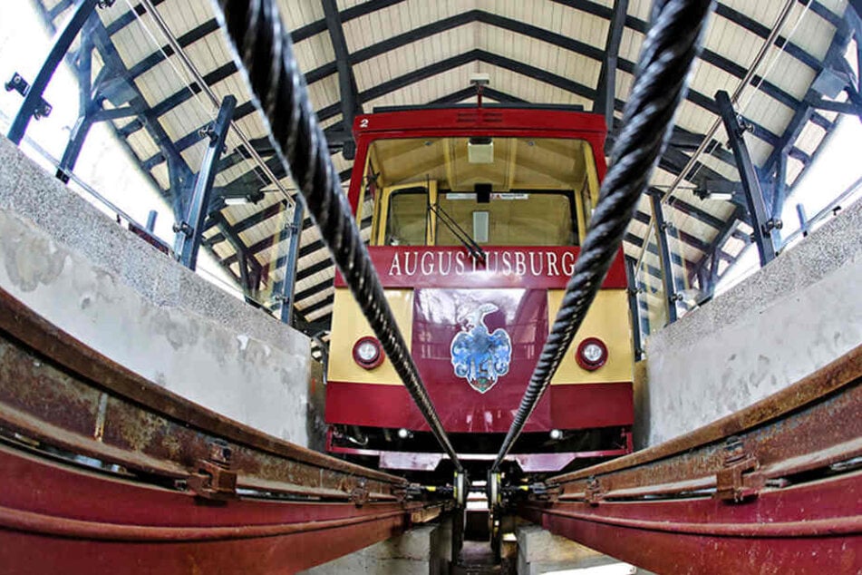 Die Drahtseilbahn Augusutusburg steht still.