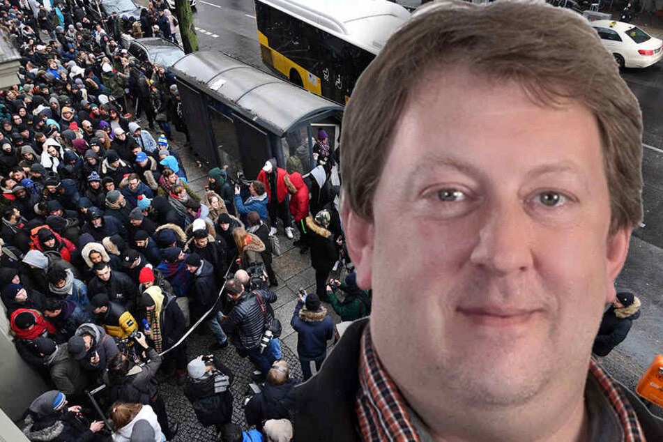 AfD-Politiker Gunnar Lindemann kann über den Witz der BVG-Kampagne gar nicht lachen.