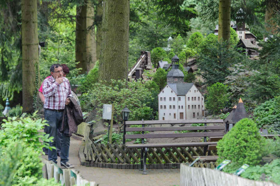 Im Miniaturpark sind die bekanntesten Gebäude und Sehenswürdigkeiten Sachsens ausgestellt.