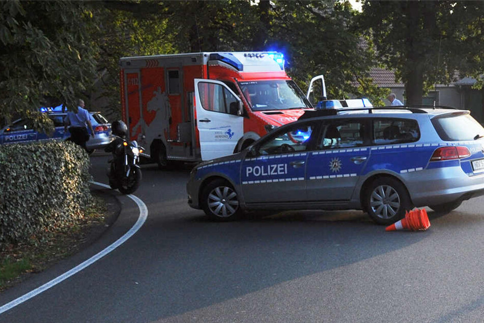 Auf dem Oberahler Weg in Bünde verletzte sich ein Osnabrücker schwer.