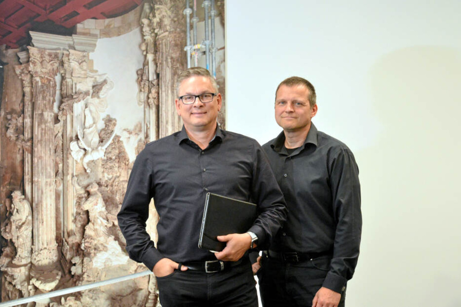 Wollen beim Wiederaufbau helfen: "IPROconsult"-Geschäftsführer Lutz Junge (56, l.) und Bauingenieur Jens-Christian Giese (51).