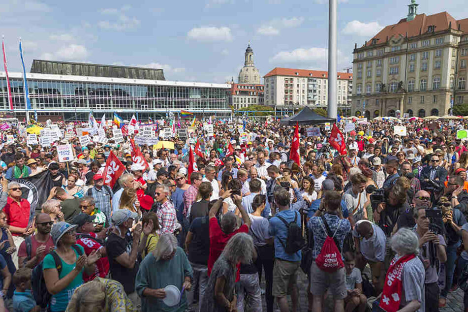 Am Altmarkt war Startpunkt der Großdemonstration.