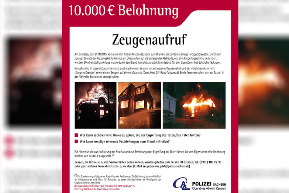 Mit diesem Plakat sucht die Polizei nach Zeugen.